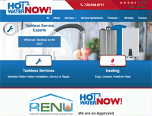 Tablet Screenshot of hotwaternowco.com